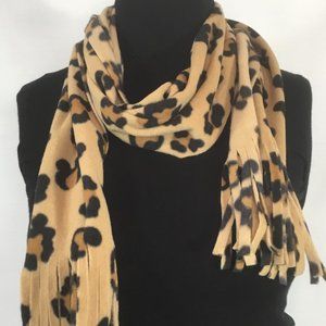 Fleece Leopard Scarf  (new)